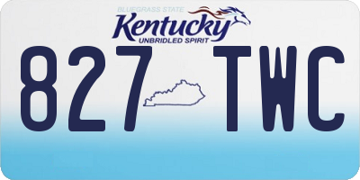 KY license plate 827TWC