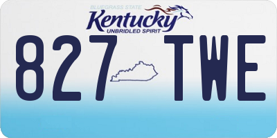 KY license plate 827TWE