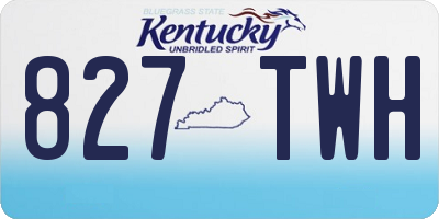 KY license plate 827TWH