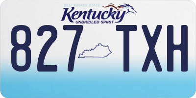 KY license plate 827TXH