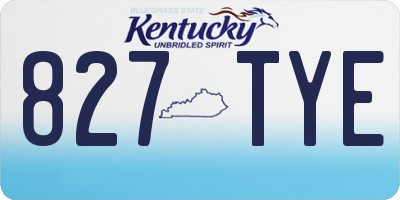 KY license plate 827TYE