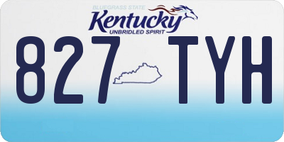KY license plate 827TYH