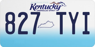 KY license plate 827TYI