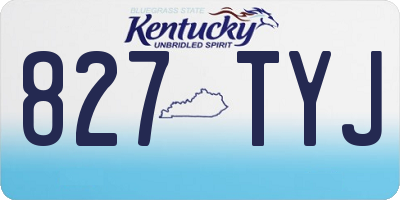 KY license plate 827TYJ