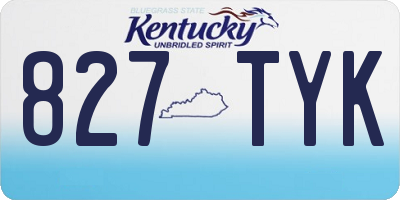 KY license plate 827TYK