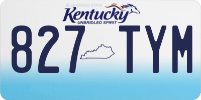 KY license plate 827TYM