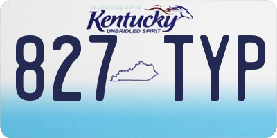 KY license plate 827TYP