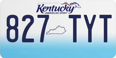 KY license plate 827TYT