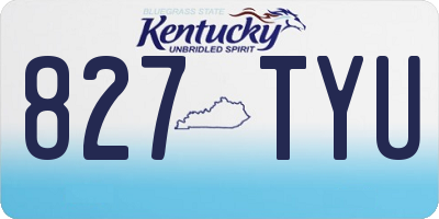 KY license plate 827TYU