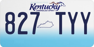 KY license plate 827TYY