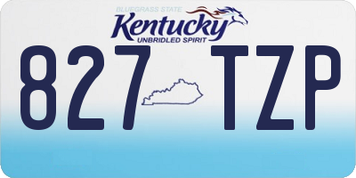 KY license plate 827TZP