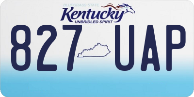 KY license plate 827UAP
