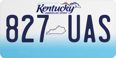 KY license plate 827UAS