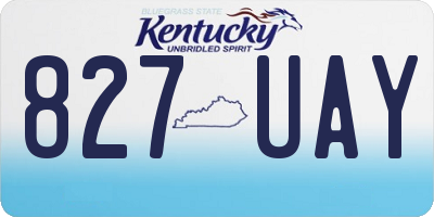 KY license plate 827UAY