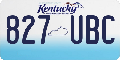 KY license plate 827UBC