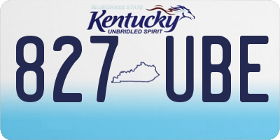 KY license plate 827UBE