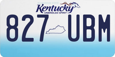 KY license plate 827UBM