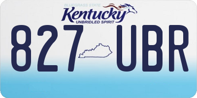 KY license plate 827UBR
