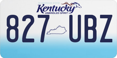 KY license plate 827UBZ