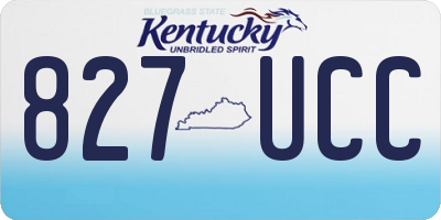 KY license plate 827UCC