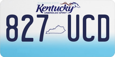 KY license plate 827UCD