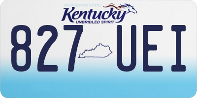 KY license plate 827UEI