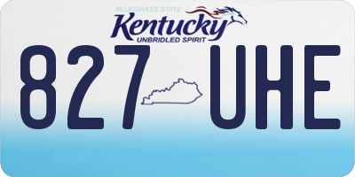 KY license plate 827UHE