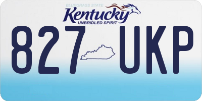 KY license plate 827UKP