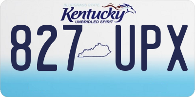 KY license plate 827UPX