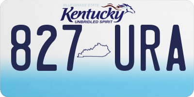 KY license plate 827URA