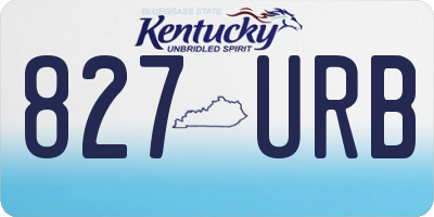 KY license plate 827URB