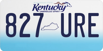 KY license plate 827URE