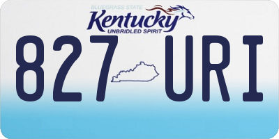 KY license plate 827URI