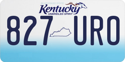KY license plate 827URO
