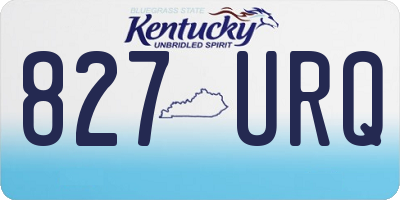 KY license plate 827URQ