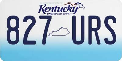 KY license plate 827URS