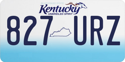 KY license plate 827URZ