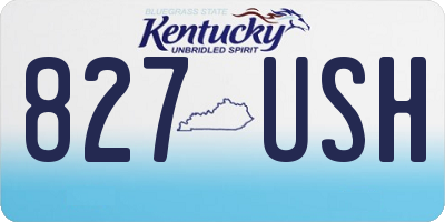 KY license plate 827USH