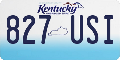 KY license plate 827USI