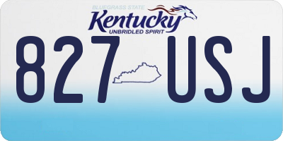 KY license plate 827USJ