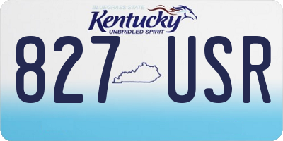 KY license plate 827USR