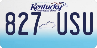 KY license plate 827USU