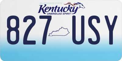 KY license plate 827USY