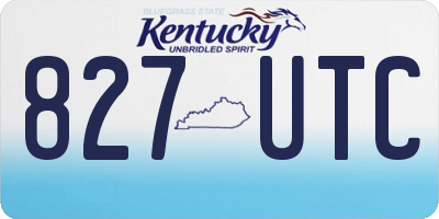 KY license plate 827UTC