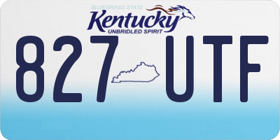 KY license plate 827UTF