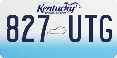 KY license plate 827UTG
