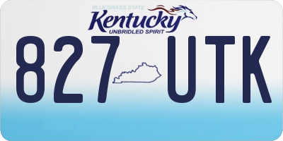 KY license plate 827UTK