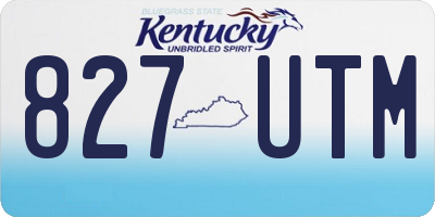 KY license plate 827UTM