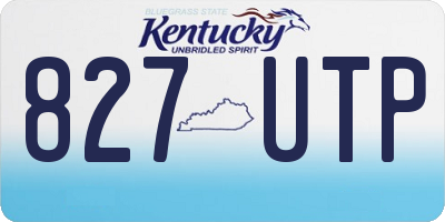 KY license plate 827UTP