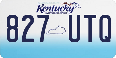 KY license plate 827UTQ